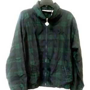 Jerzees Jacket Vintage Plaid Windbreaker Women’s Jacket Size Medium Full Zip